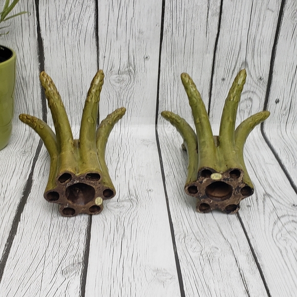 Rare Set of Asparagus Candlesticks - Picture 5 of 8